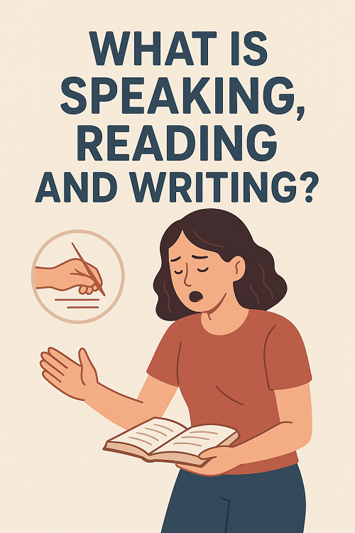 What is Speaking, reading and writing