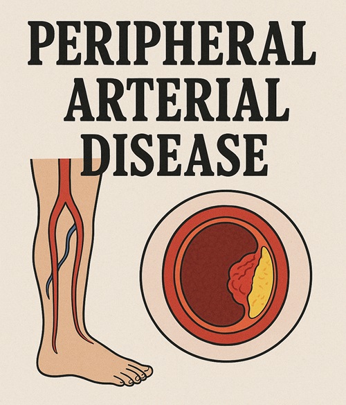 What causes peripheral arterial disease?