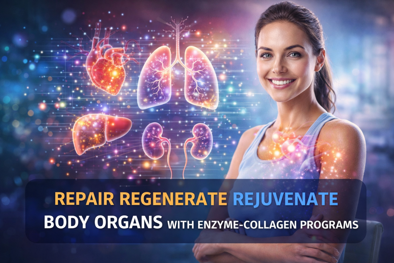 Repair Regenerate Rejuvenate Body Organs with Enzyme-Collagen Programs