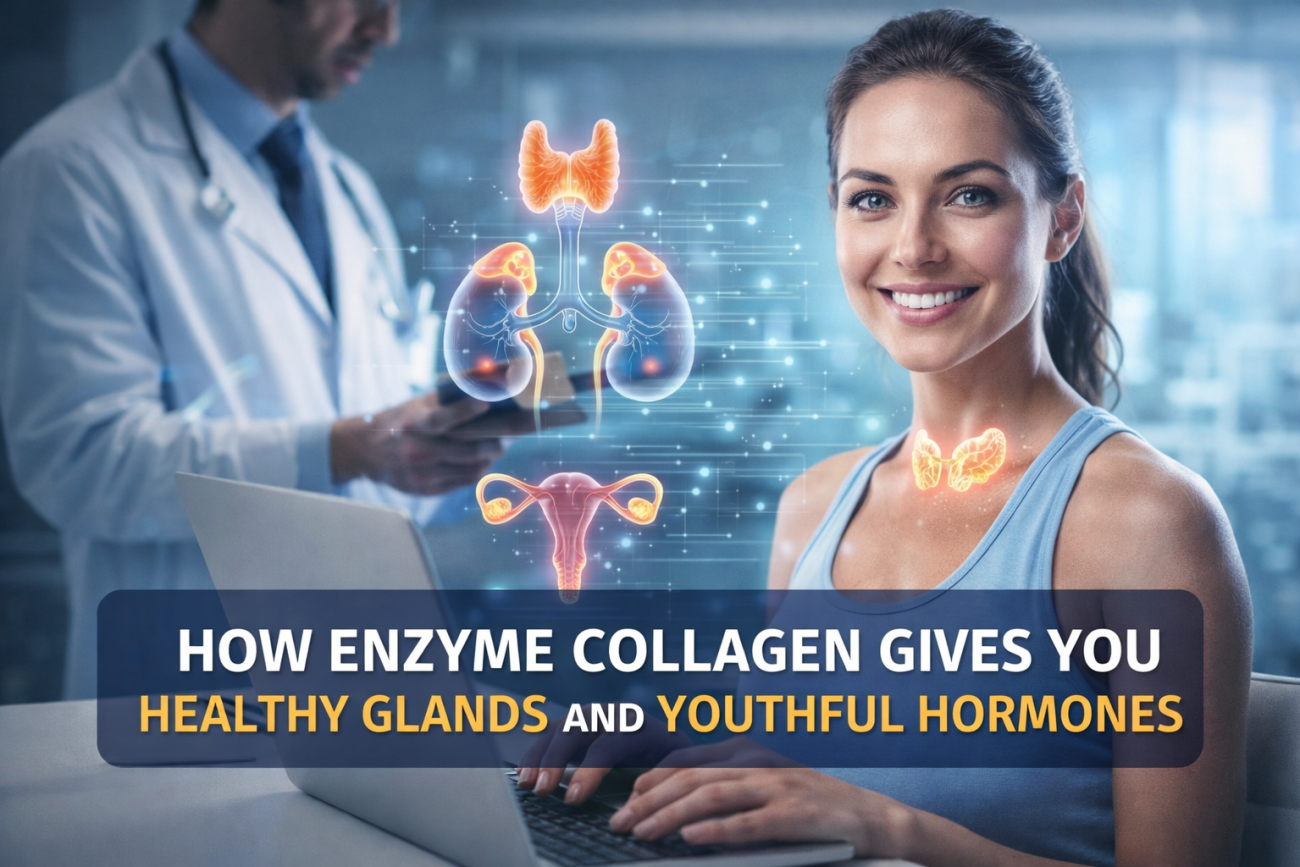 HOW ENZYME COLLAGEN GIVES YOU HEALTHY GLANDS AND YOUTHFUL HORMONES